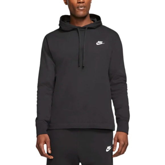 Nike Other - Nike Sportswear Club Jersey Pullover Men’s Lightweight Hoodie Drawstring Black